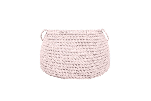 Medium cotton basket PALE PINK - Zuri House