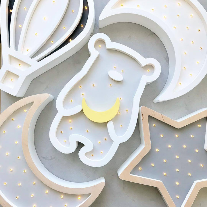 Nursery Night Light Moon WHITE - Zuri House