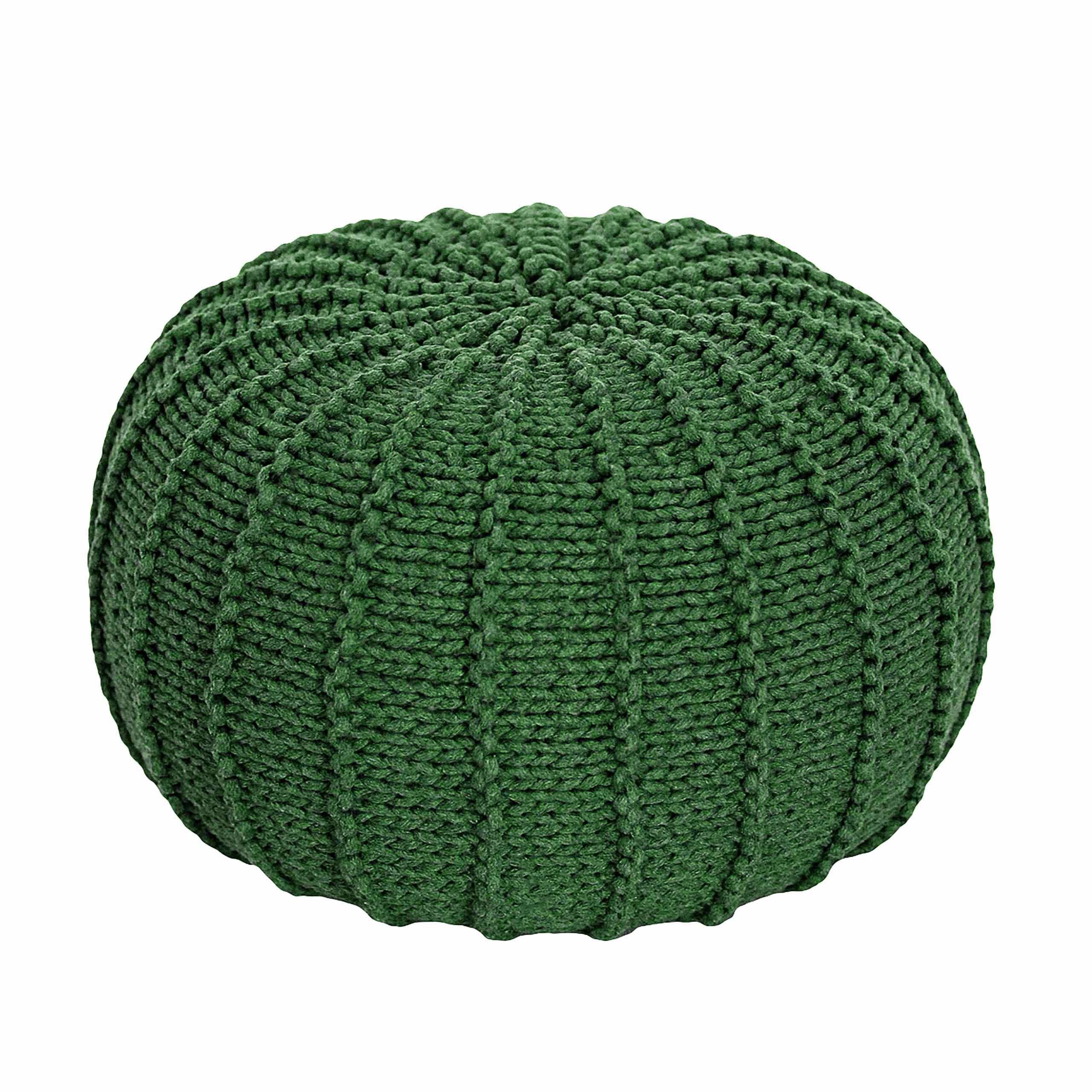 Knitted pouffe, Small | AVOCADO