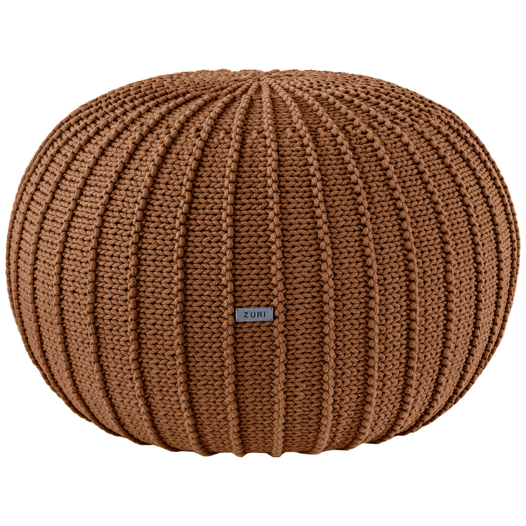 Knitted pouffe, Large | CINNAMON