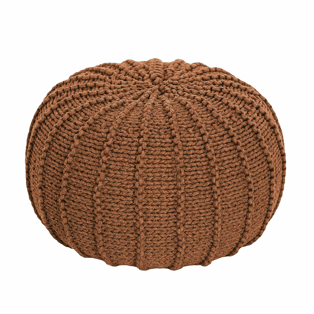 Knitted pouffe, Small | CINNAMON