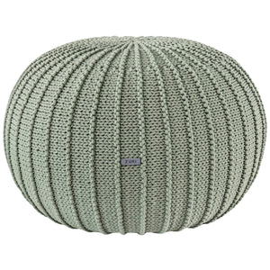 Knitted pouffe, Large | LIGHT OLIVE