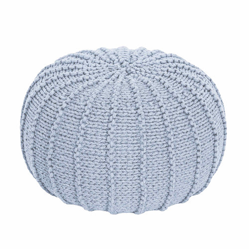 Knitted pouffe, Small | BABY BLUE