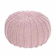 Knitted pouffe, Small | POWDER PINK