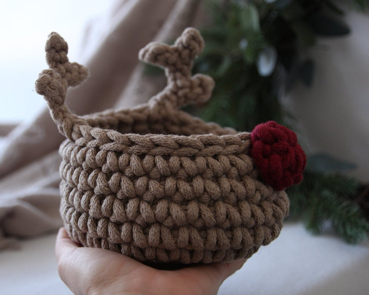 Reindeer basket | mocha - Zuri House
