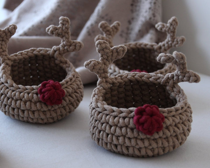 Reindeer basket | mocha - Zuri House