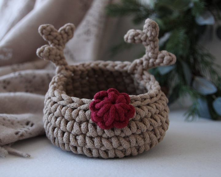 Reindeer basket | mocha - Zuri House