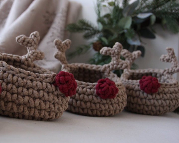 Reindeer basket | mocha - Zuri House
