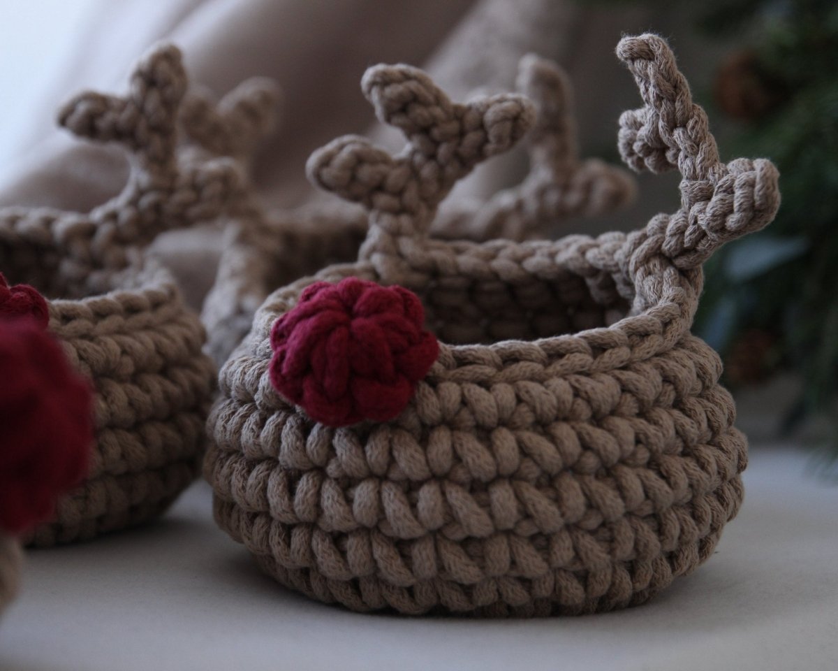 Reindeer basket | mocha - Zuri House