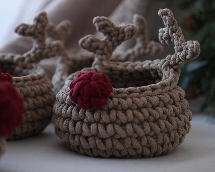 Reindeer basket | mocha - Zuri House