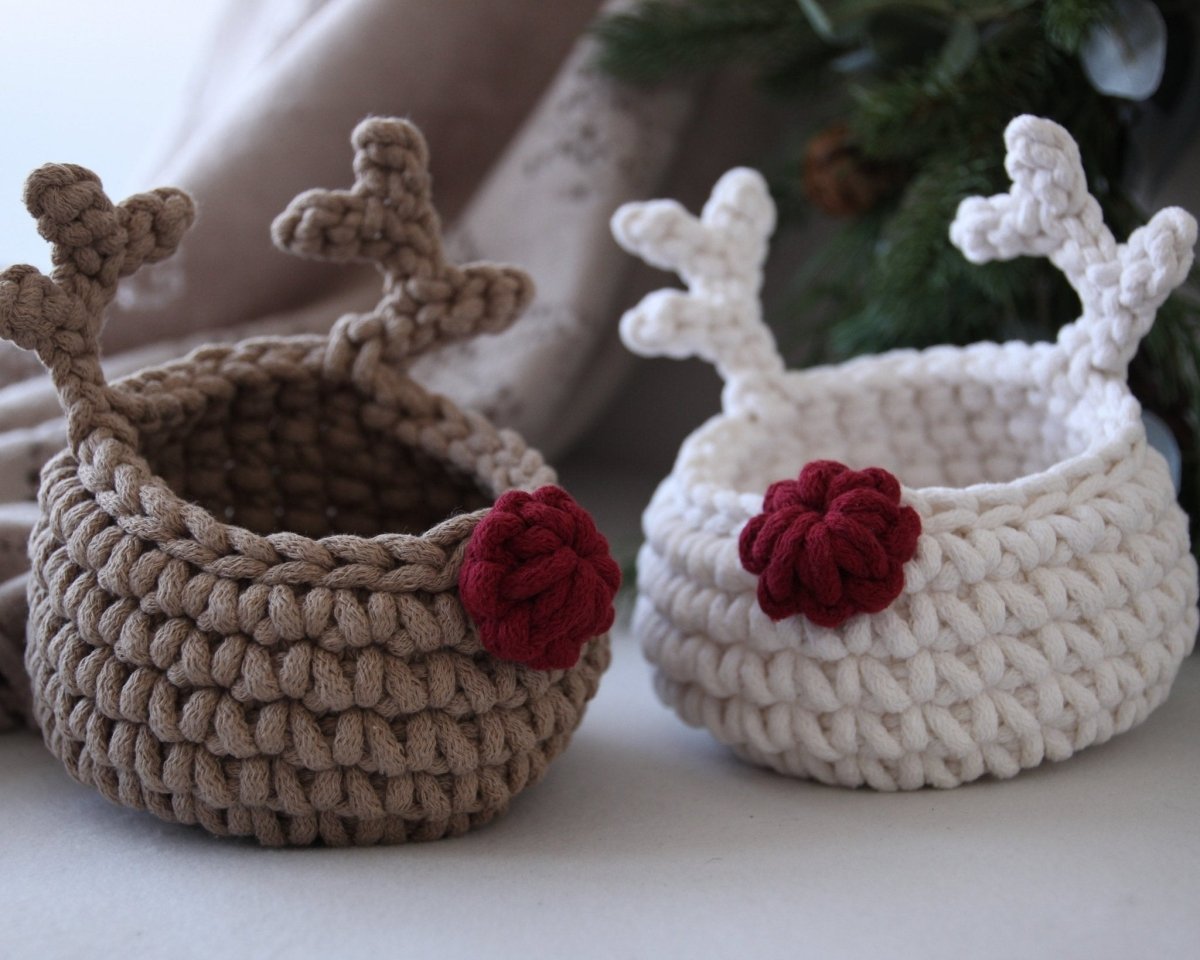 Reindeer basket | mocha - Zuri House