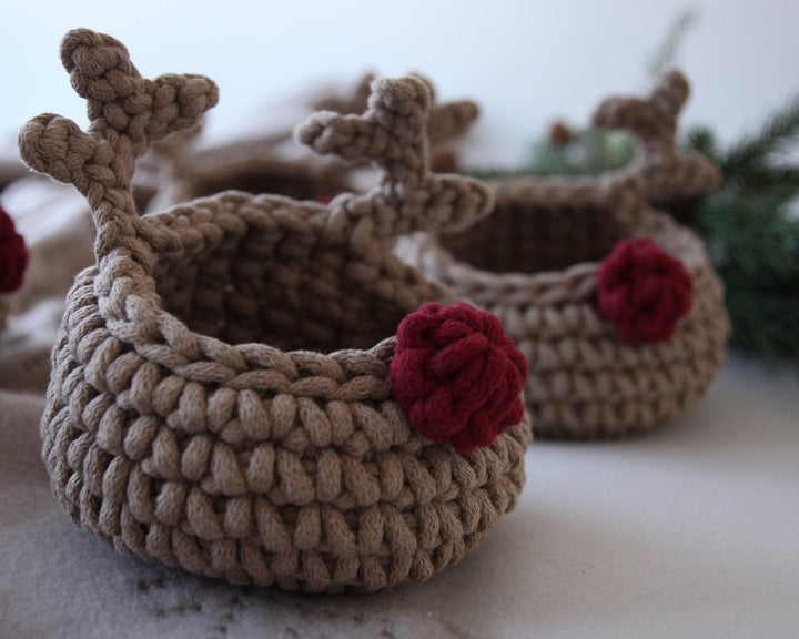 Reindeer basket | mocha - Zuri House