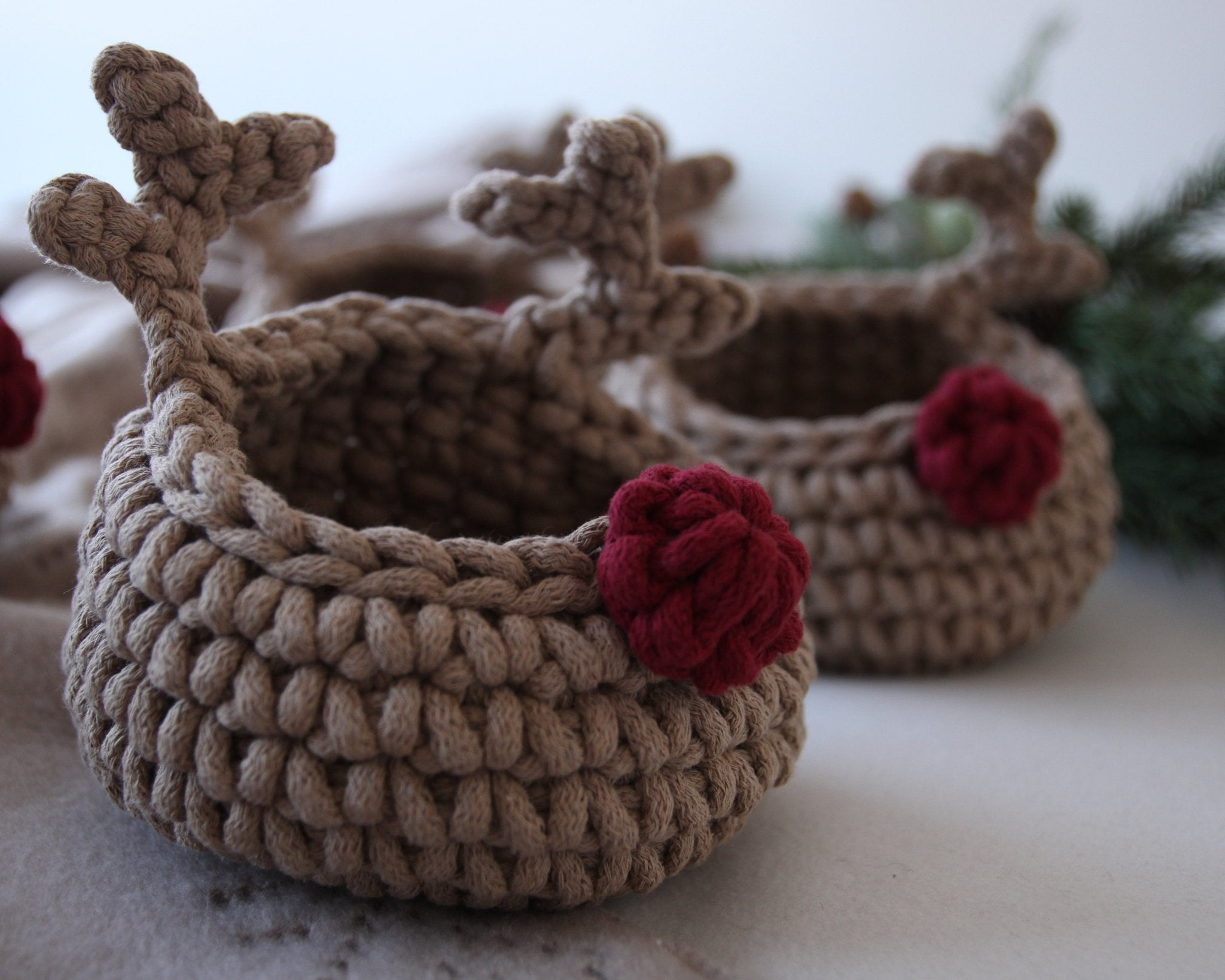 Santa Reindeer Basket - Dasher - Zuri House