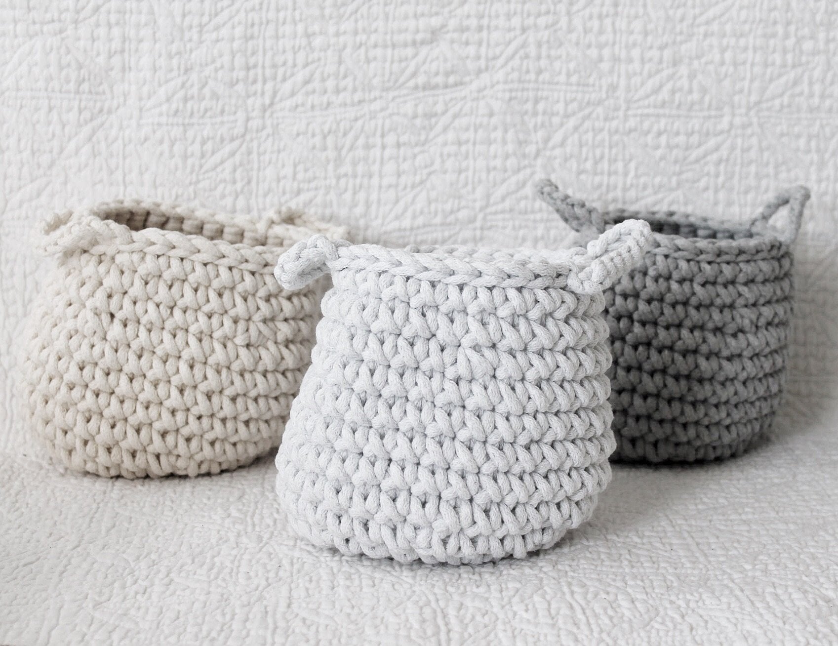 Small basket LIGHT GREY - Zuri House