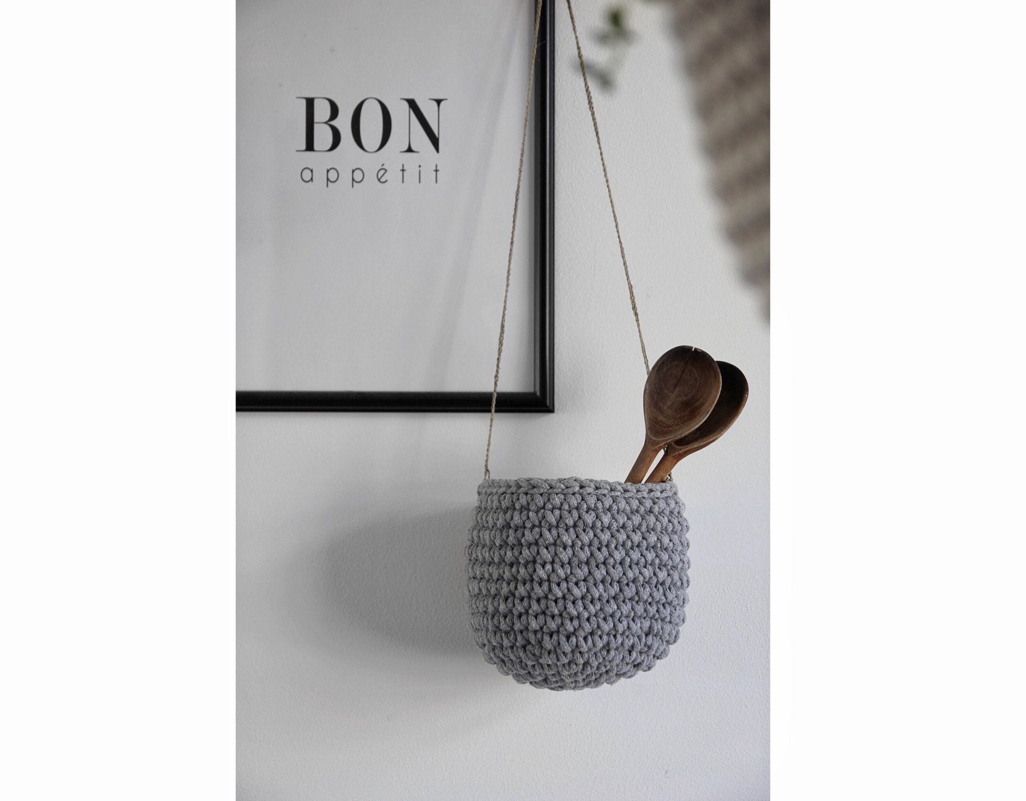 Small hanging basket DARK GREY - Zuri House