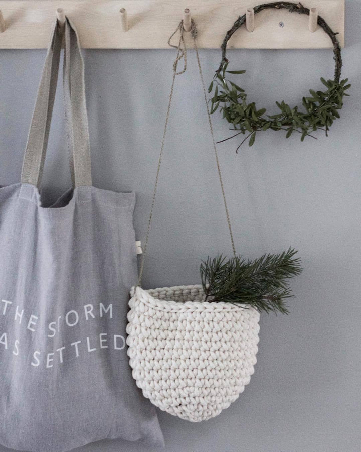 Small hanging basket IVORY - Zuri House