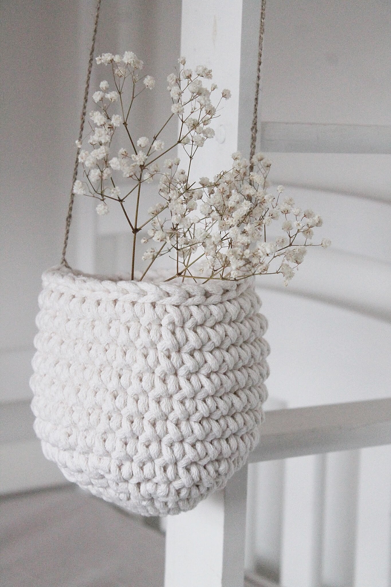 Small hanging basket IVORY - Zuri House