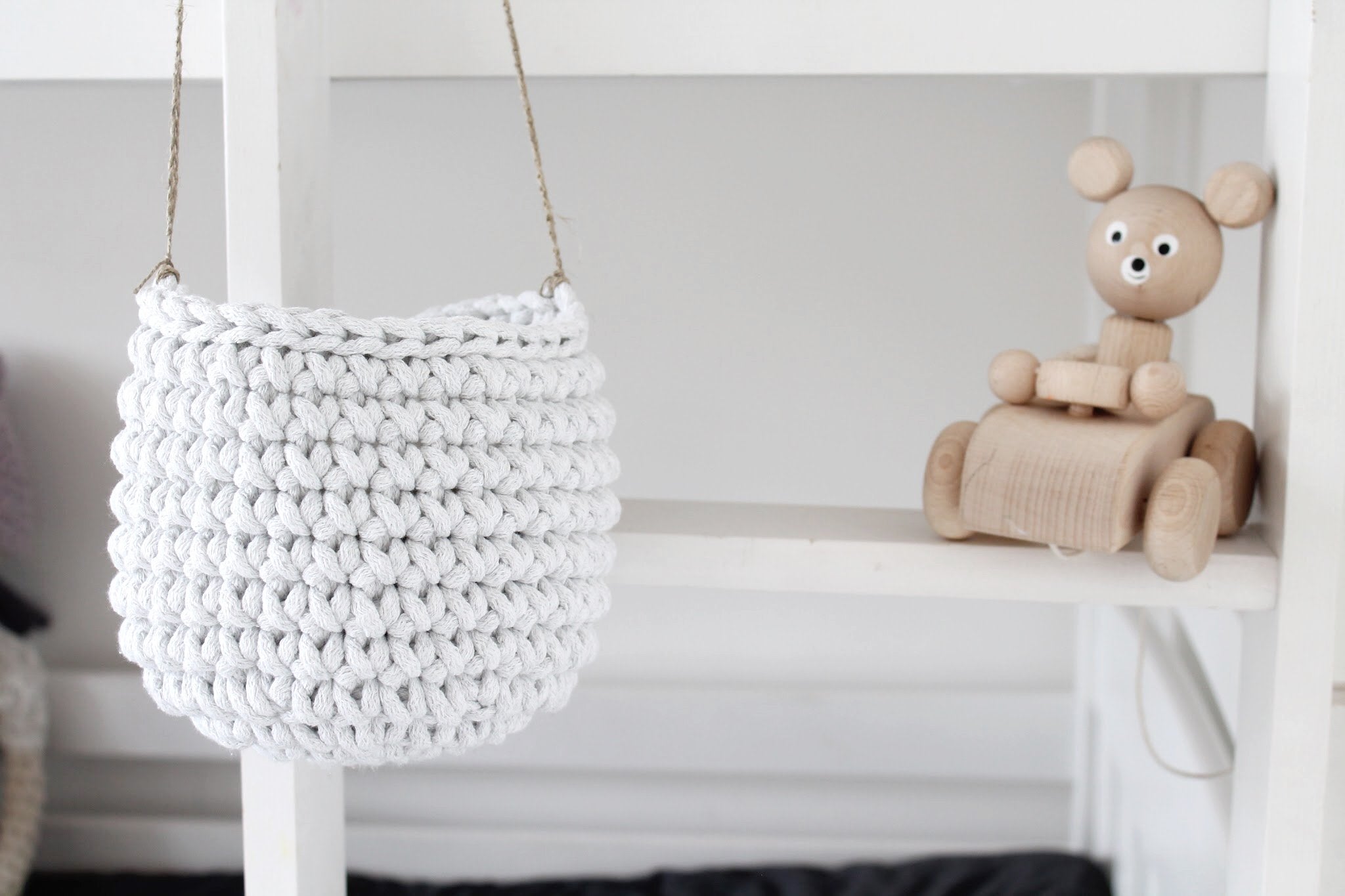 Small hanging basket LIGHT GREY - Zuri House