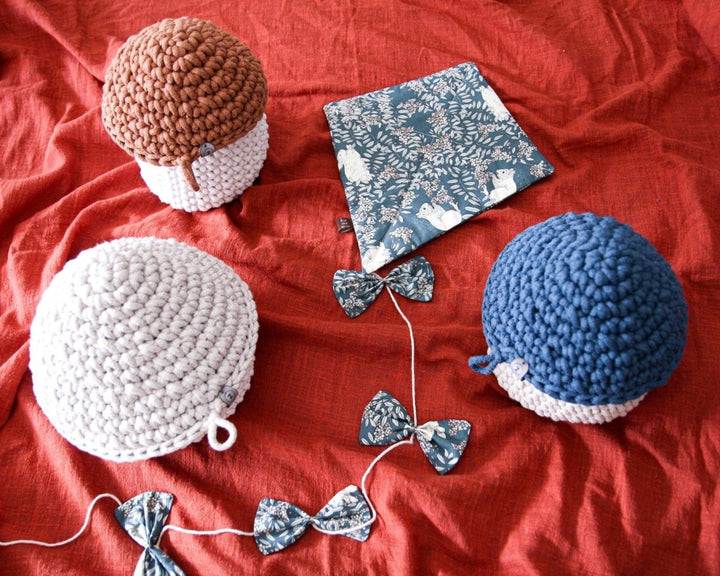 Smurf Basket | BEIGE & PETROL - Zuri House
