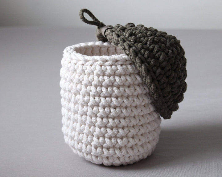 Smurf Basket | IVORY & OLIVE GREEN - Zuri House